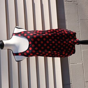 Shiela Rose black w red polka-dot size medium